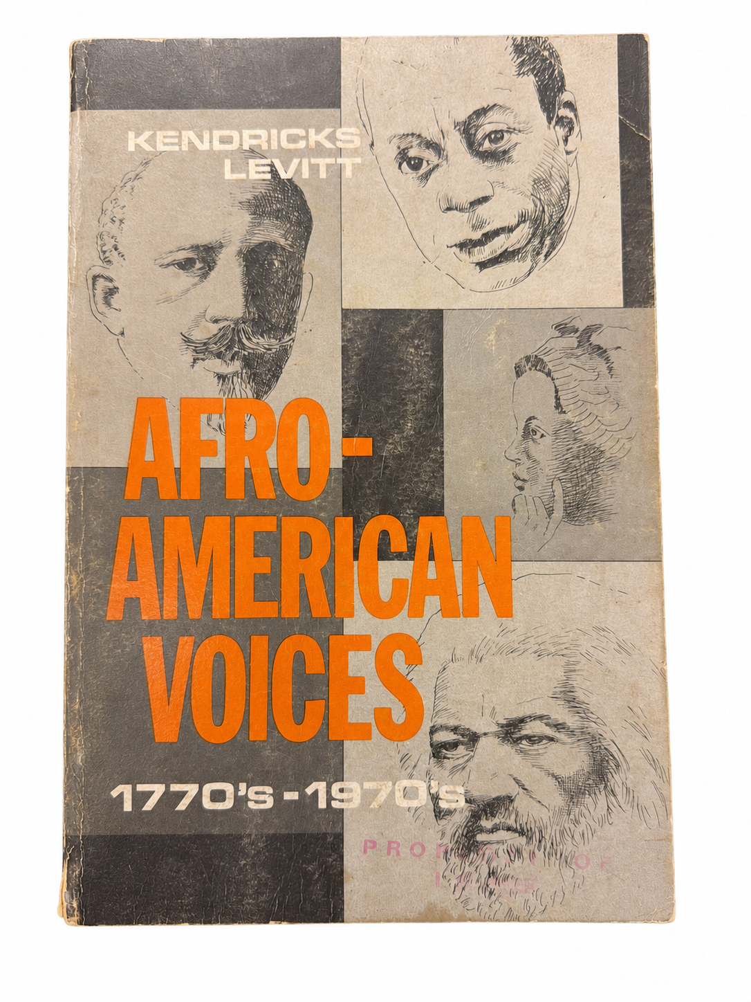 Front cover of Afro-American Voices, 1770’s–1970’s.