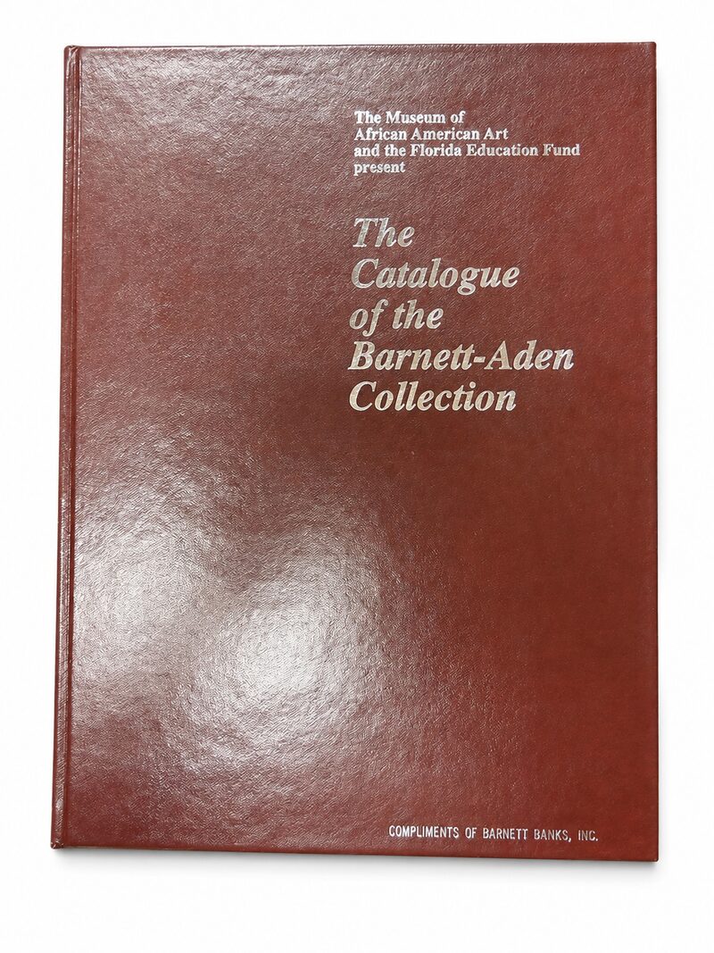 Front cover of the 1996 hardcover Catalogue of the Barnett-Aden Collection, showing burgundy binding and silver lettering.