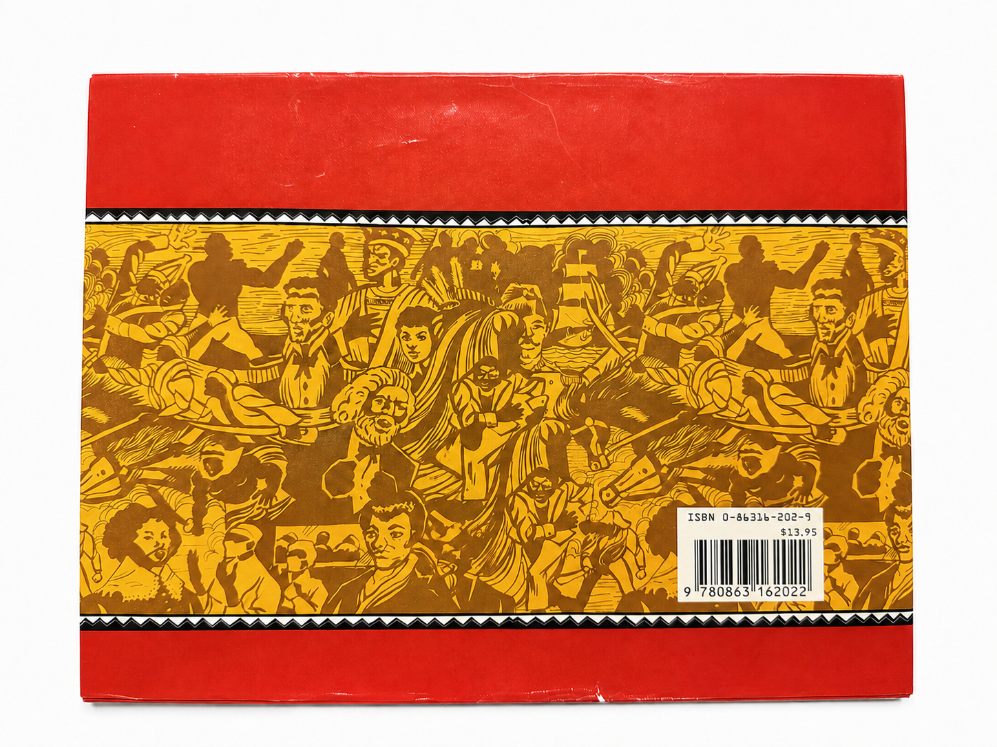 Back cover of Tommy Traveler in the World of Black History showing the illustrated design, ISBN 0-86316-202-9, and original $13.95 price.