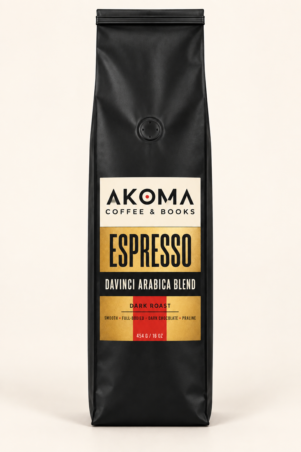 DaVinci Espresso matte-black 1 lb Bag